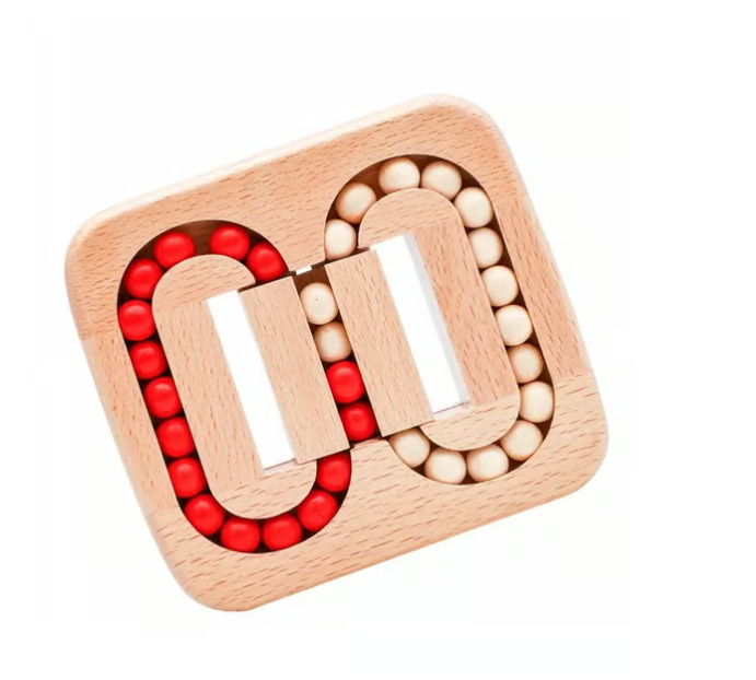 Rotating Magic Bean Fingertip Toy Wood Puzzles