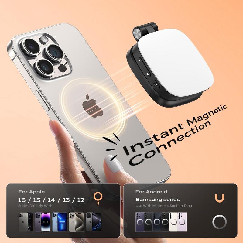 Mobile phone magnetic selfie fill light live shooting mini portable makeup mirror foldable pocket light LED light
