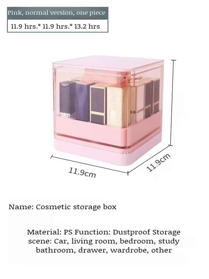 Transparent Large Capacity MultiCompartment Visual Lift Transparent Lipstick Organizer Dustproof Lipstick Desktop Storage Box