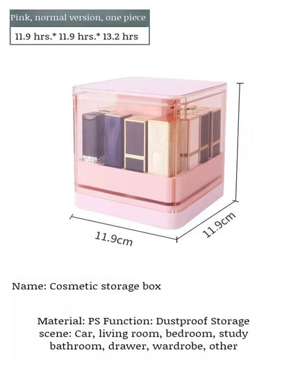Transparent Large Capacity MultiCompartment Visual Lift Transparent Lipstick Organizer Dustproof Lipstick Desktop Storage Box