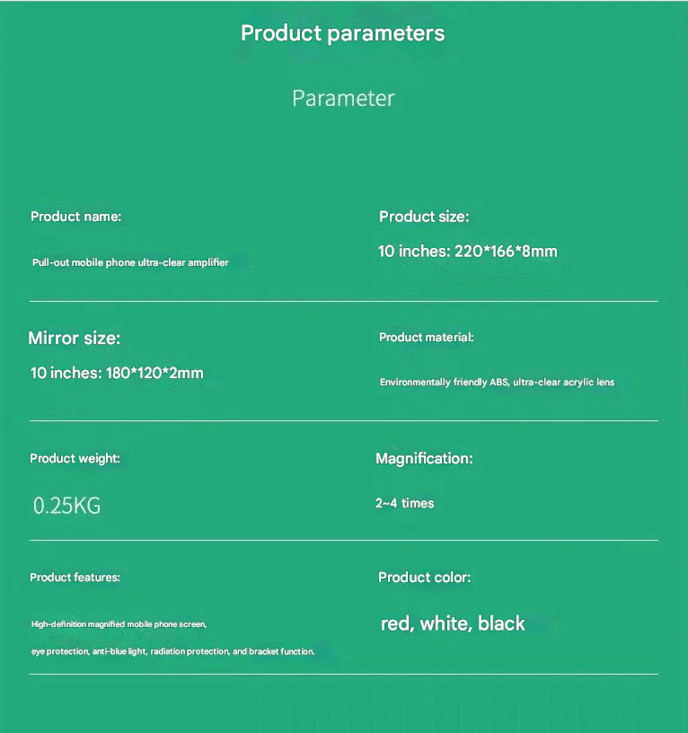 🔥🔥Limited-time offer: only$ 9.99🔥12"Mobile Phone Magnifier - UItra-HD