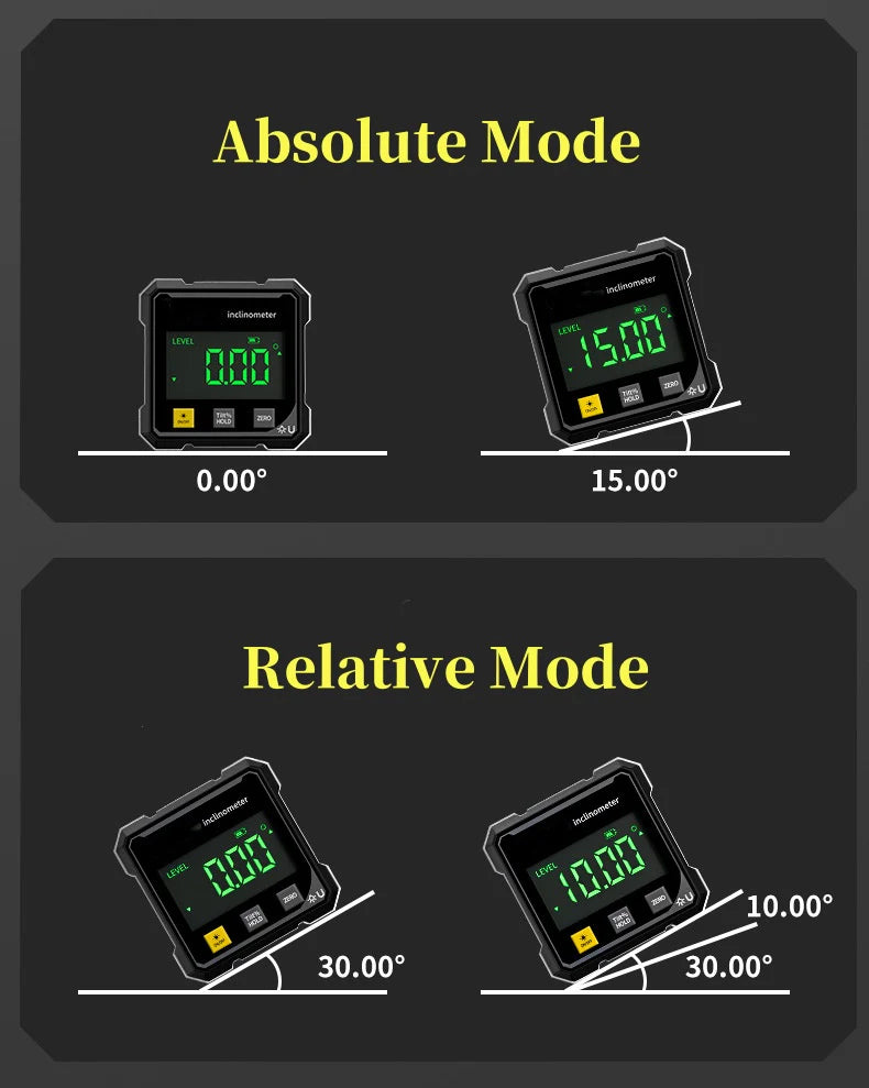 🔥🔥Limited-time offer: only$ 11.37🔥4-Side Magnetic Digital Angle Gauge with Laser