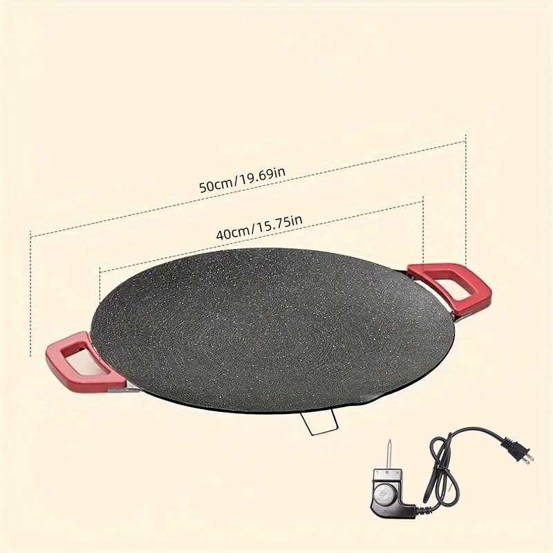 Portable Electric Korean BBQ Grill, Indoor Smokeless Grill, Non-stick Grill Pan, Adjustable Temperature Control, Nonstick Surface, Asador de Carne