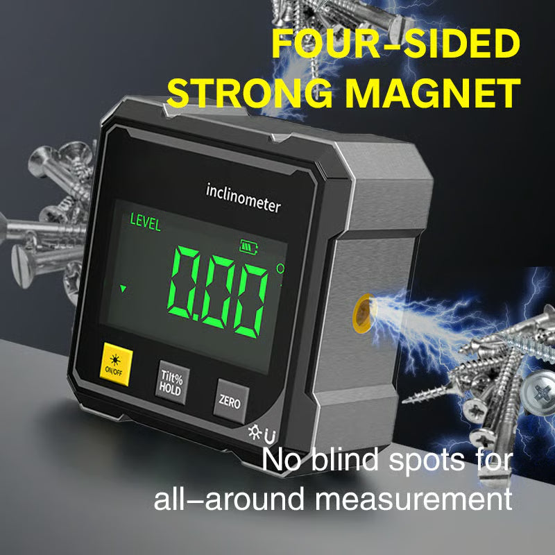 🔥🔥Limited-time offer: only$ 11.37🔥4-Side Magnetic Digital Angle Gauge with Laser